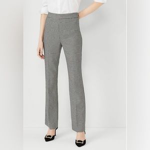Ann Taylor High Waist Side Zip Trouser Pant In Houndstooth